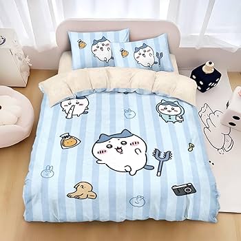ちいかわ　タオルケット　寝具　シングル　枕カバー　モモンガ 布団カバー2点セット シングル ちいかわ ハチワレ うさぎ